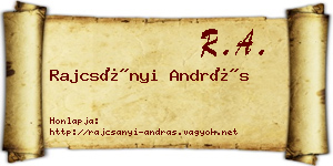 Rajcsányi András névjegykártya